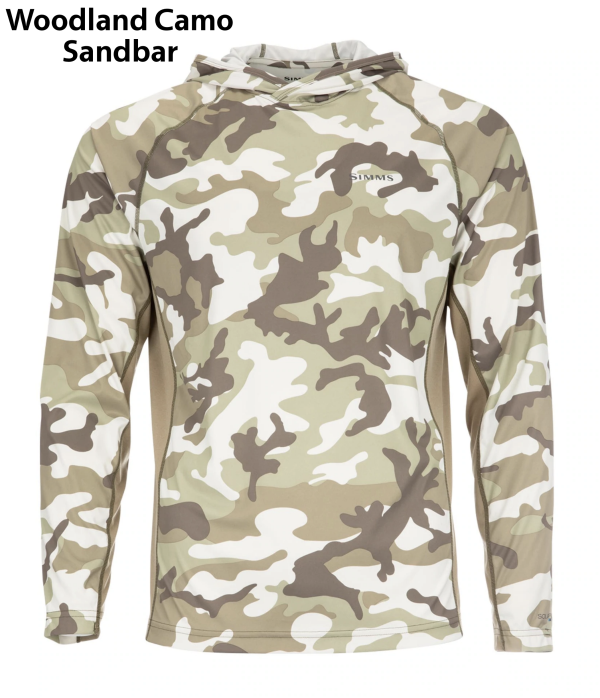 Simms SolarFlex Hoody Woodland Camo Sandbar